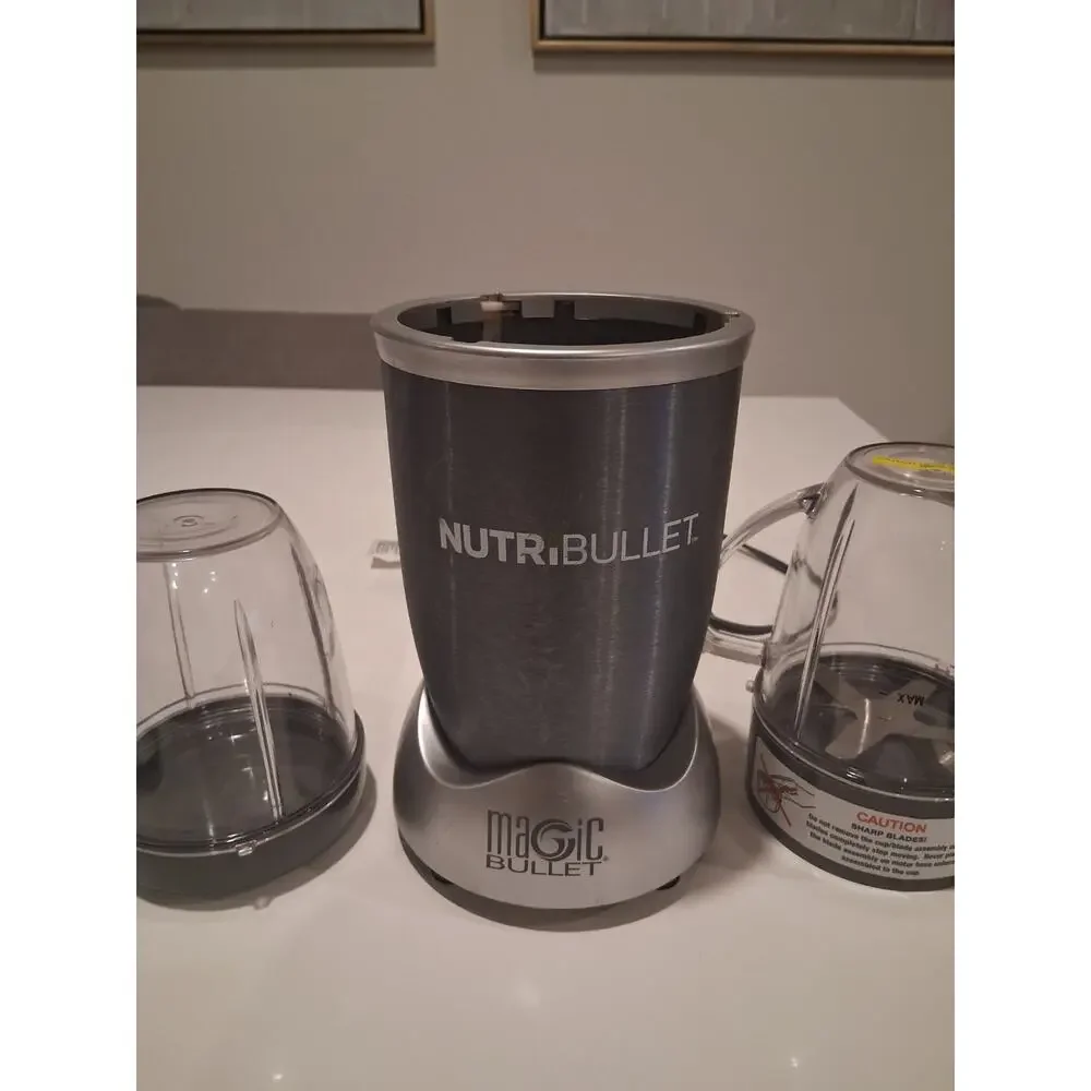 NutriBullet Magic Bullet Blender Set with 3 Cups, Blades & Lip Rings - Tested